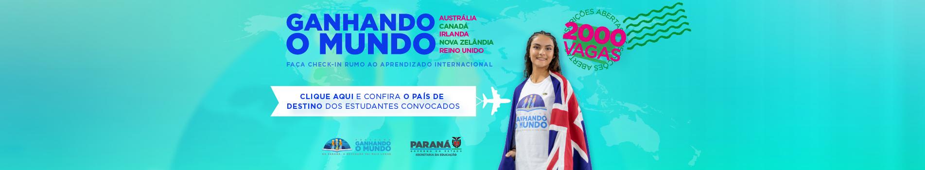 Banner - Ganhando o Mundo - País de destino - Modalidade High School